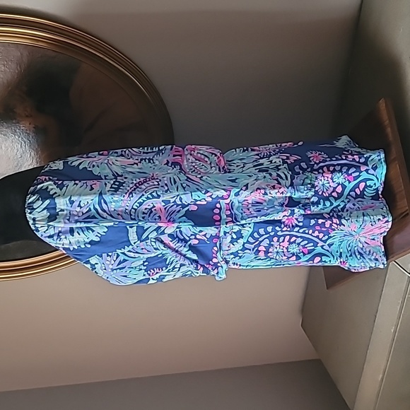 LILLY PULITZER Gypsea Girl Deep Indigo Lana Skort Romper. Small - Picture 9 of 14